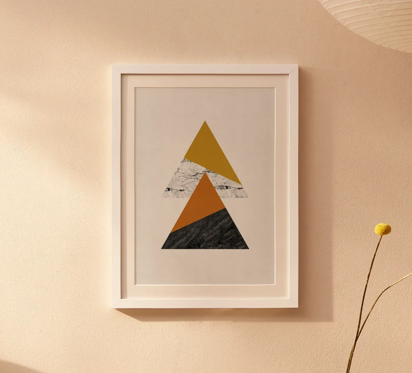Geometric Triangles poster by Orara Studio