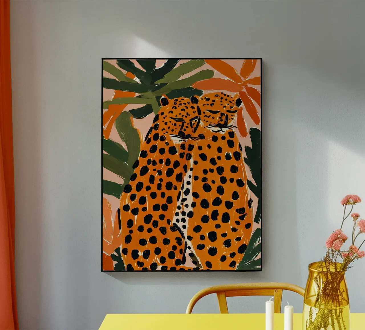 Two leopards acryl van IamHomeDesigns