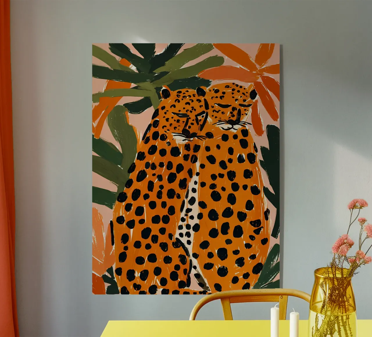 Two leopards acryl van IamHomeDesigns