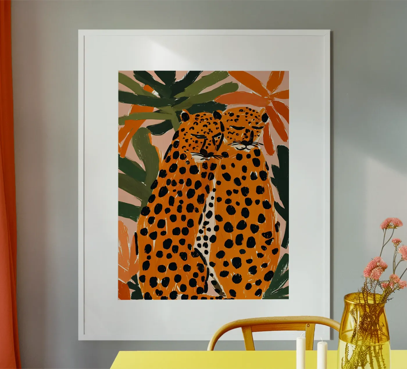 Two leopards poster by IamHomeDesigns