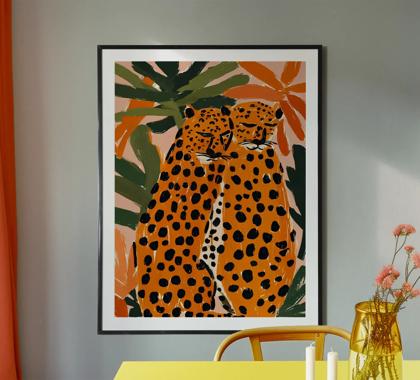 Two leopards poster by IamHomeDesigns