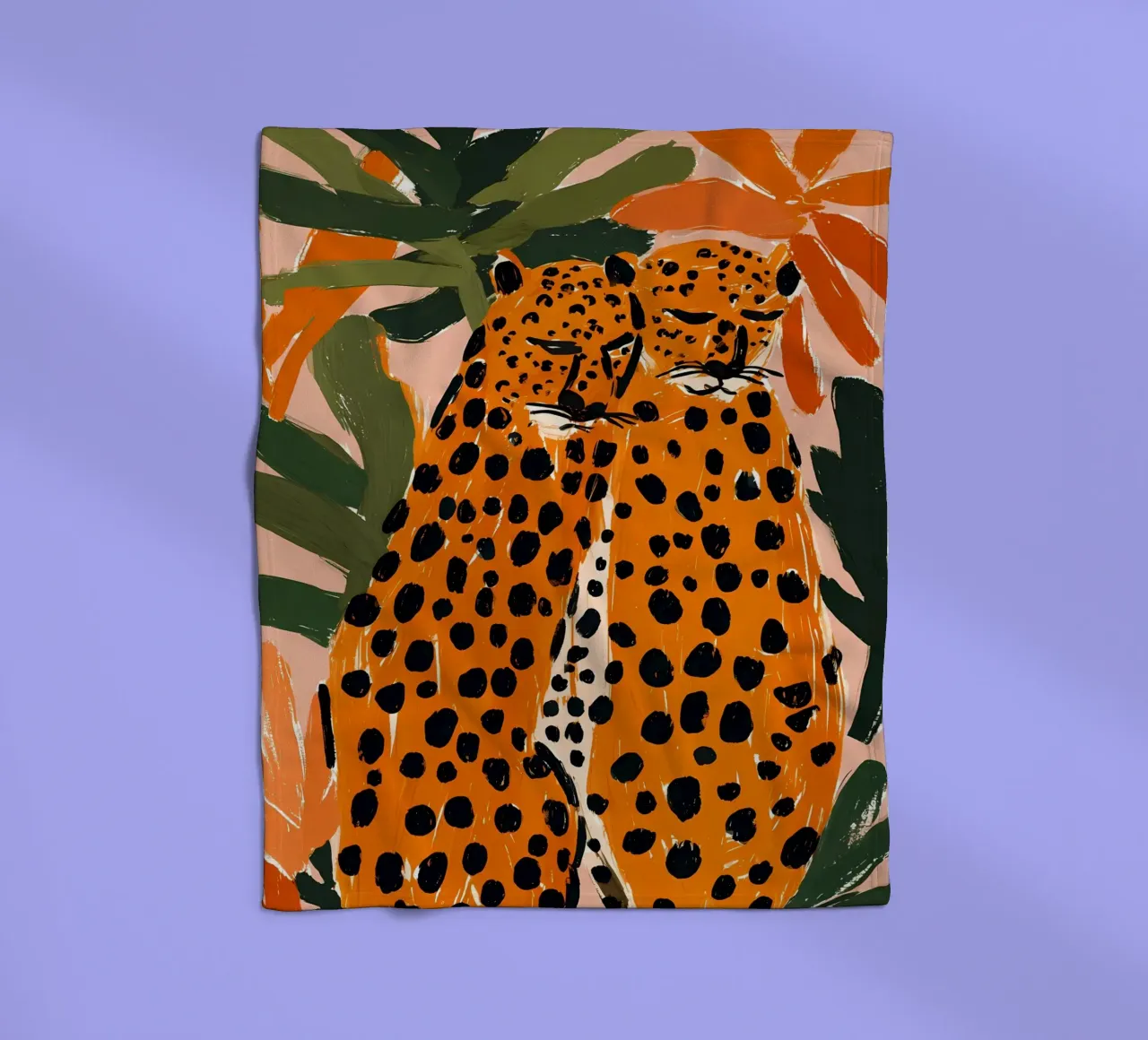 Due leopardi coperta in pile da IamHomeDesigns