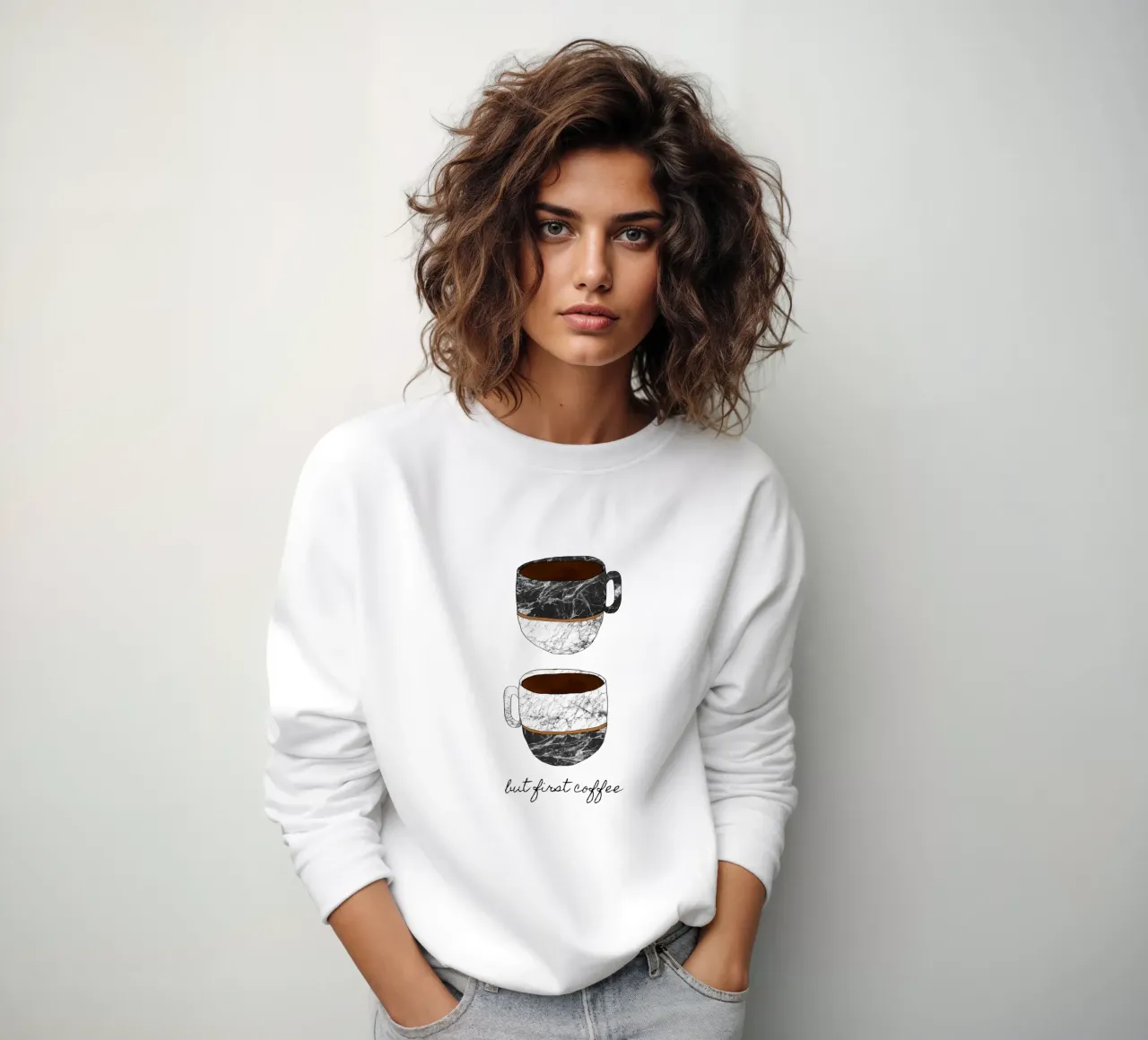 But First Coffee sweatshirt by Orara Studio