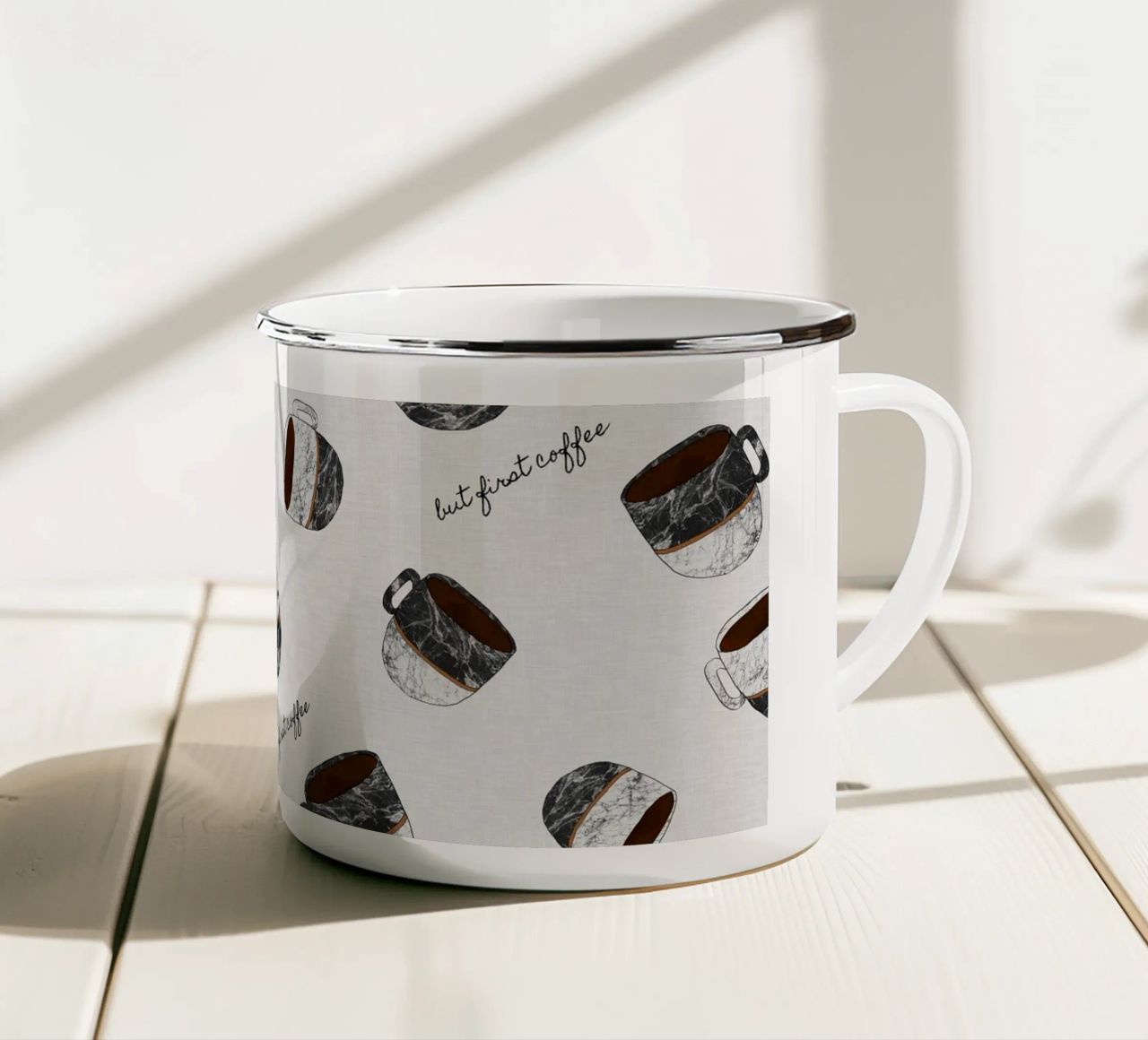 Ma prima il caffè tazza in smalto da Orara Studio