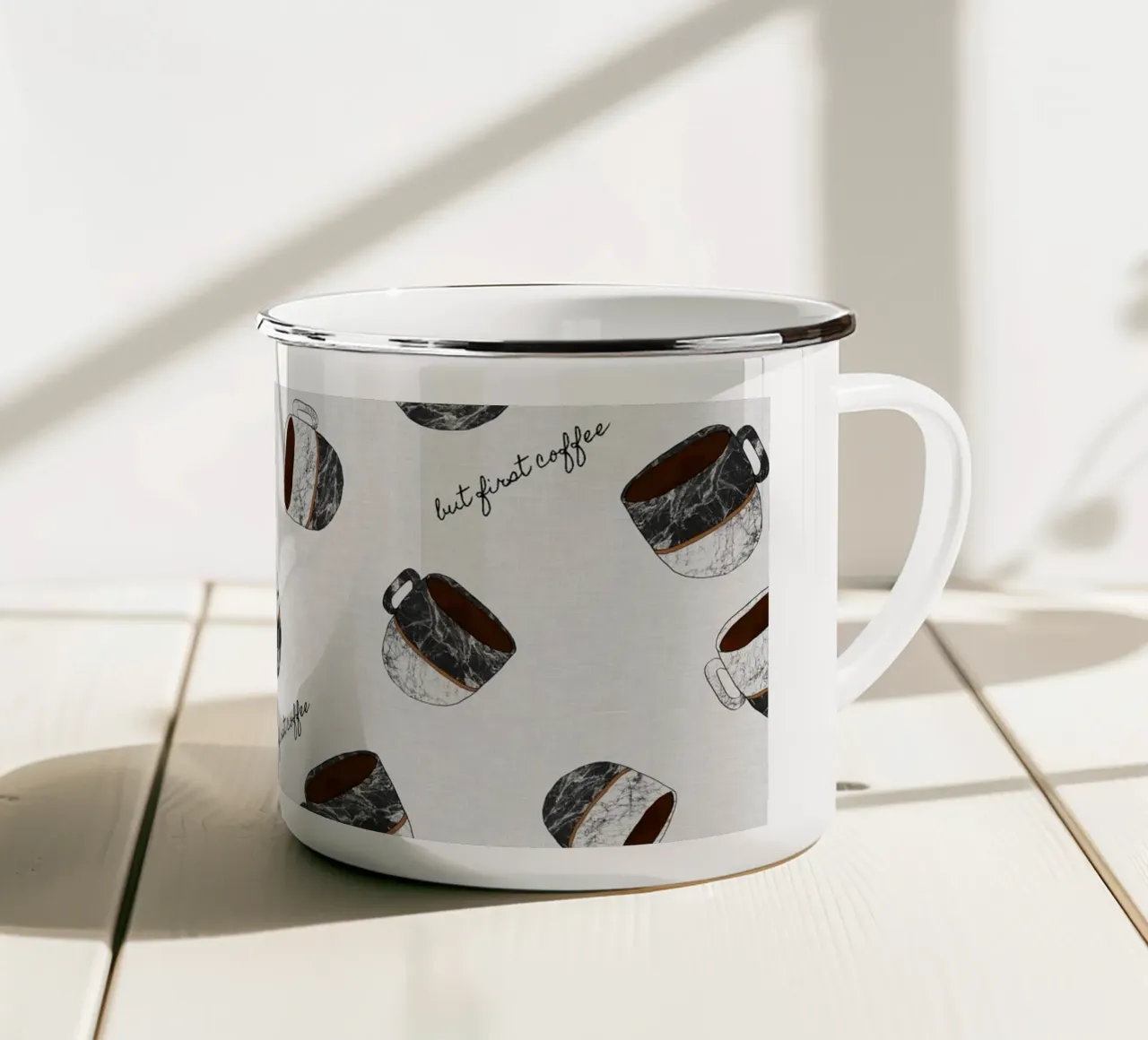 Ma prima il caffè tazza in smalto da Orara Studio