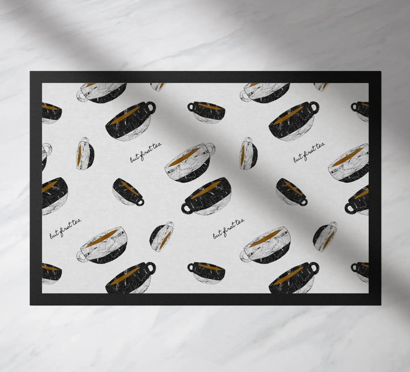 But First Tea doormat by Orara Studio