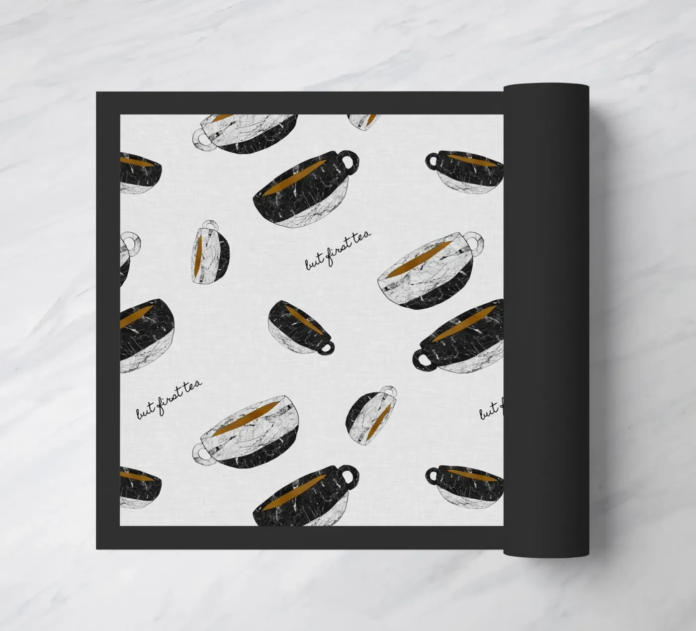 But First Tea doormat by Orara Studio