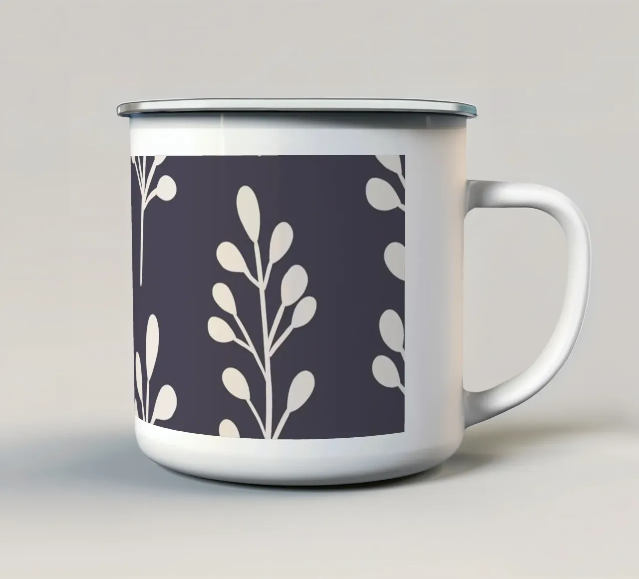 Zweige auf Aubergine tazza in smalto da BAINAI HOME