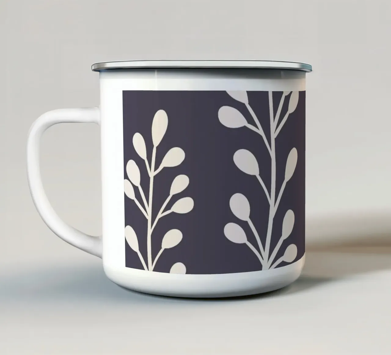 Zweige auf Aubergine tazza in smalto da BAINAI HOME