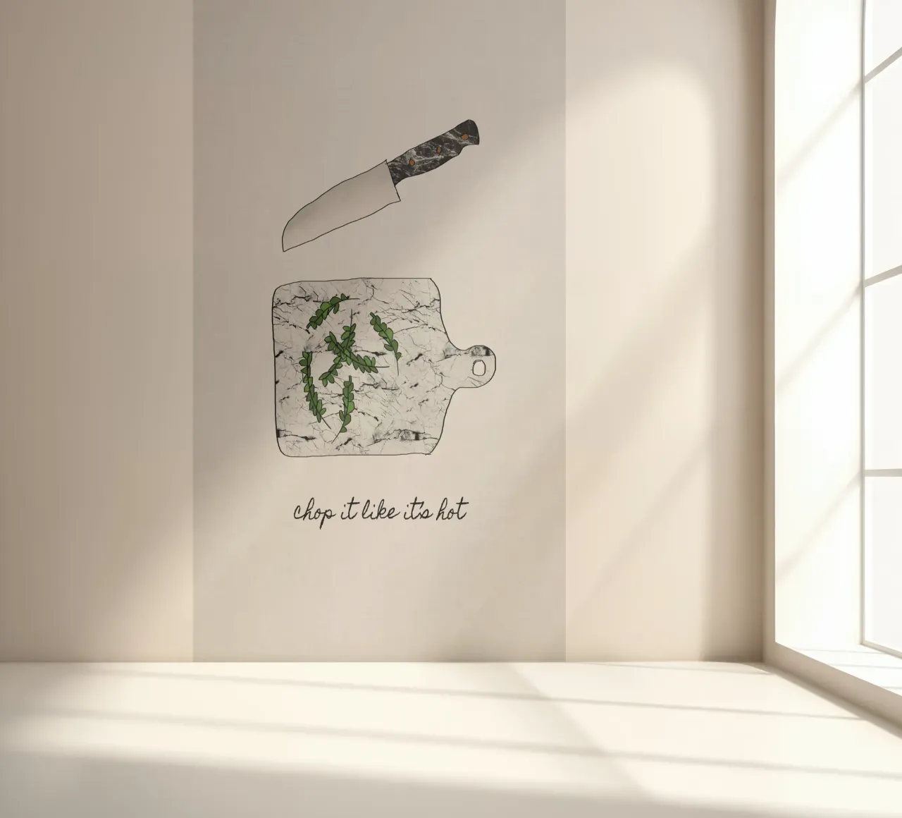 Hakken alsof het heet is fotobehang van Orara Studio
