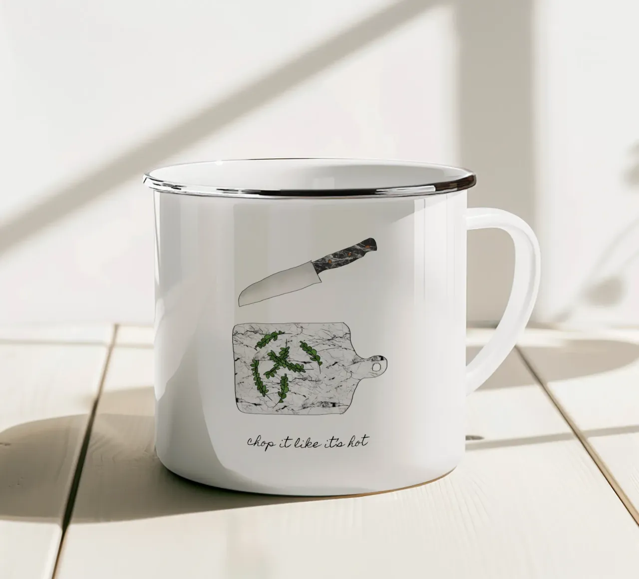 Tagliare come se fosse caldo tazza in smalto da Orara Studio