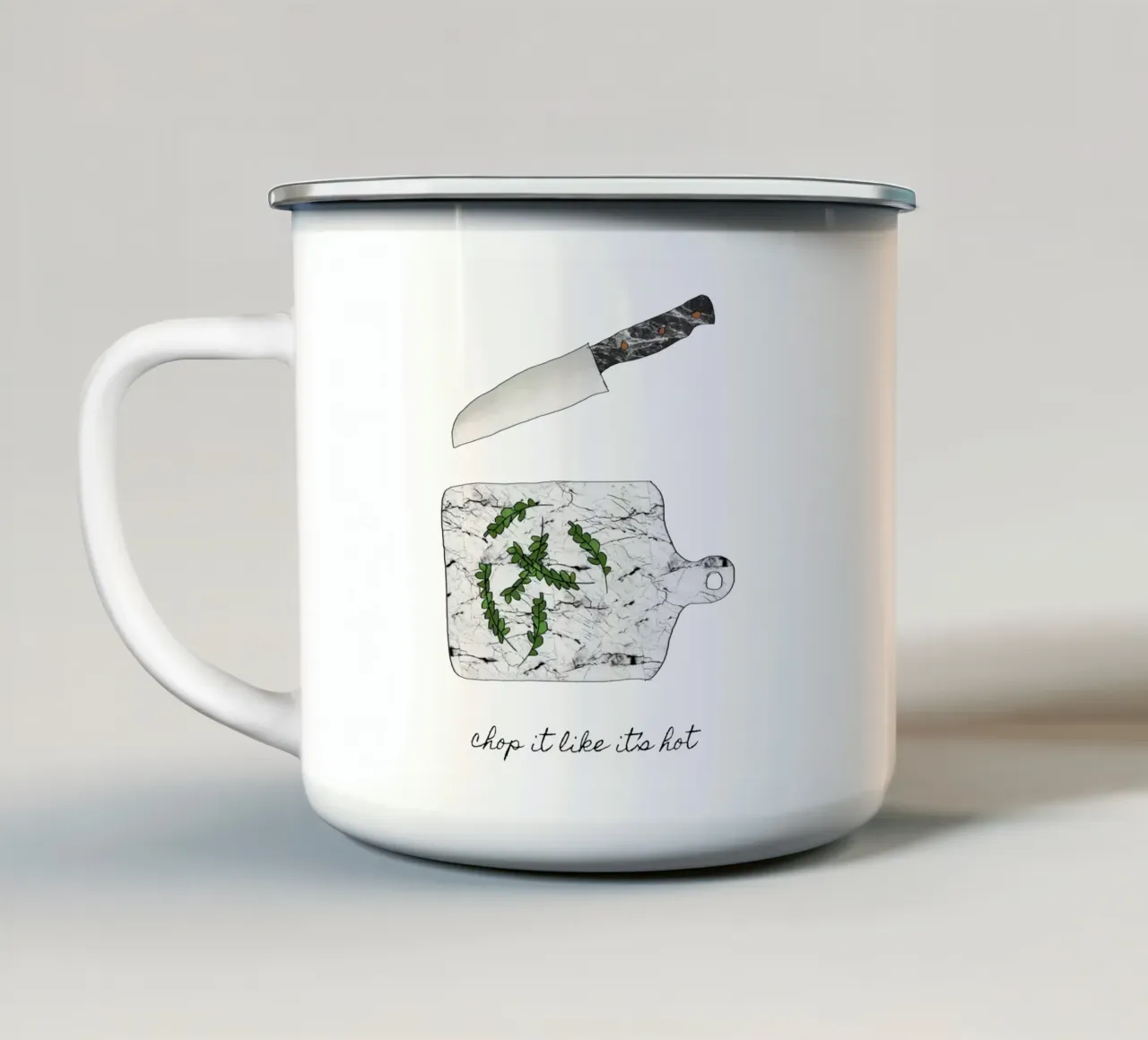 Tagliare come se fosse caldo tazza in smalto da Orara Studio
