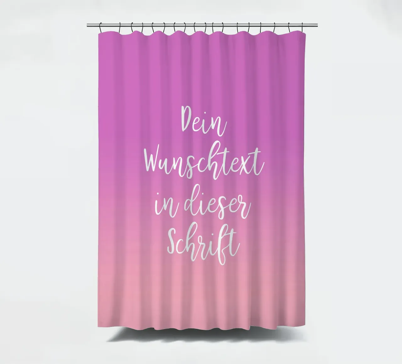 Wunschtext in Schreibschrift auf lila rosa gradient tenda da doccia da BAINAI BRICK