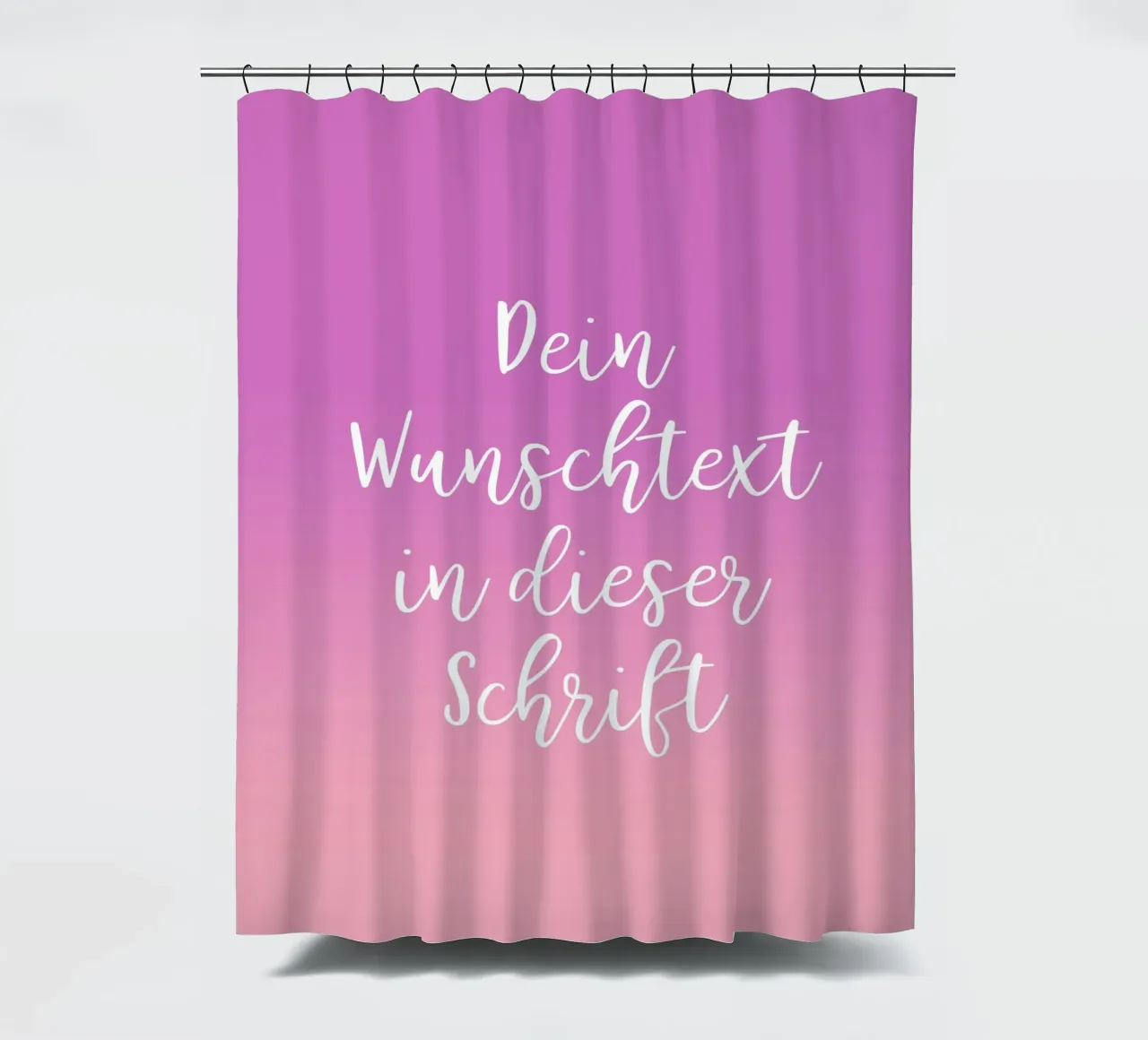 Wunschtext in Schreibschrift auf lila rosa gradient tenda da doccia da BAINAI BRICK