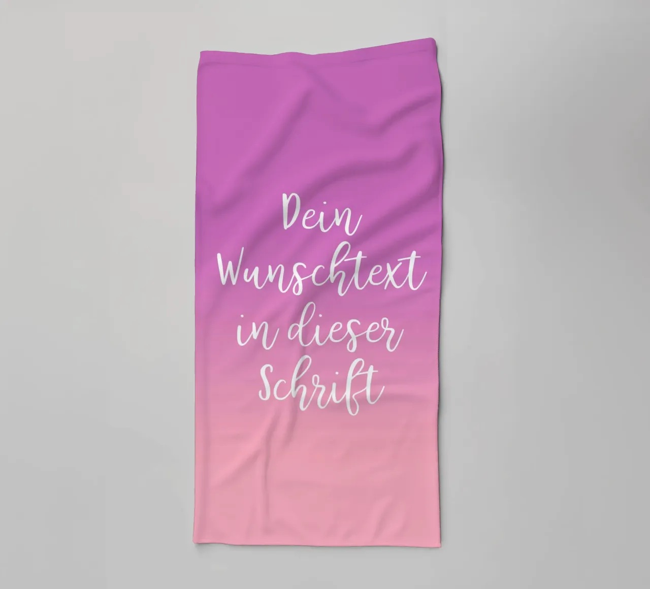 Wunschtext in Schreibschrift auf lila rosa gradient asciugamano da bagno da BAINAI BRICK