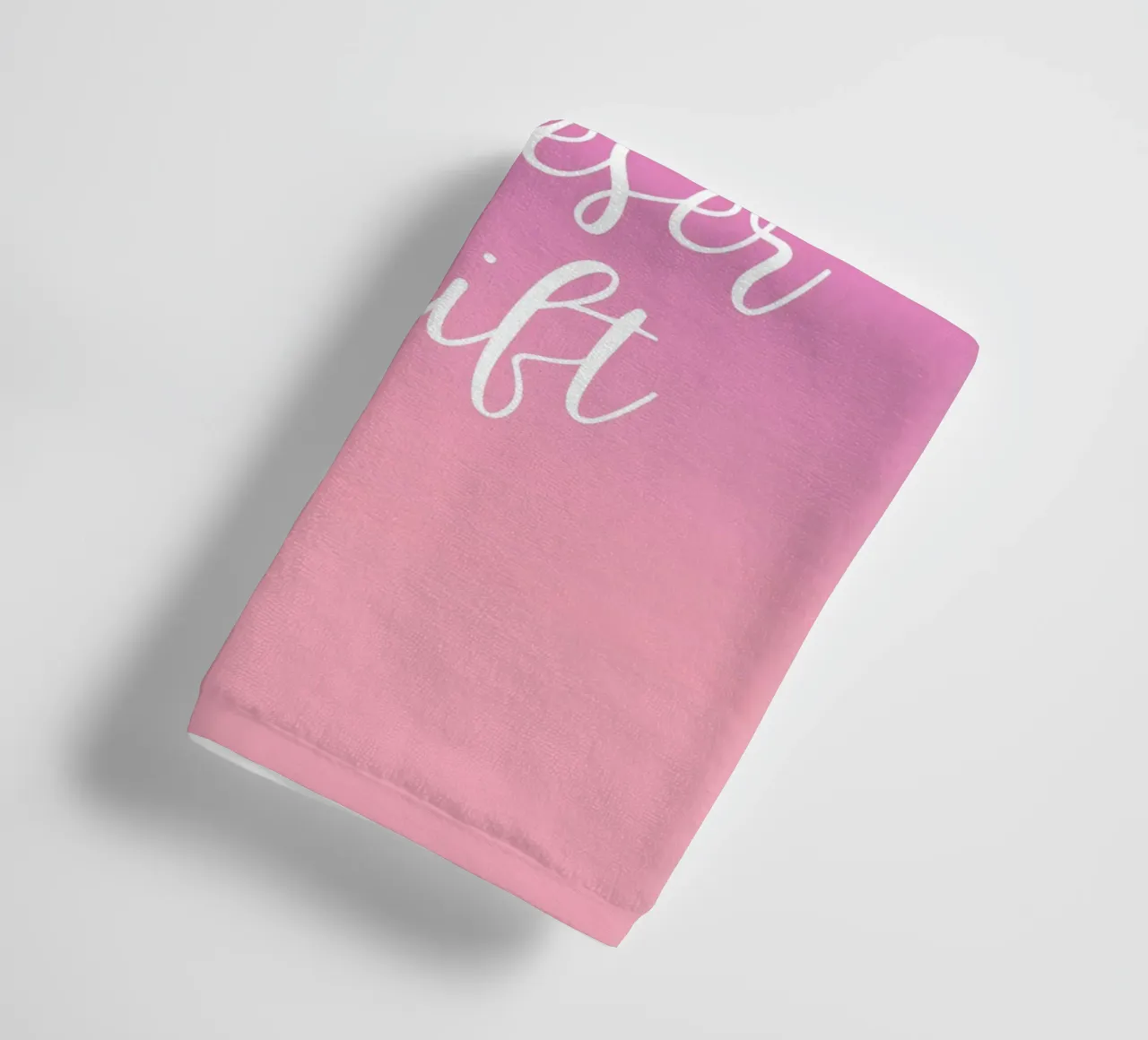 Wunschtext in Schreibschrift auf lila rosa gradient asciugamano da bagno da BAINAI BRICK