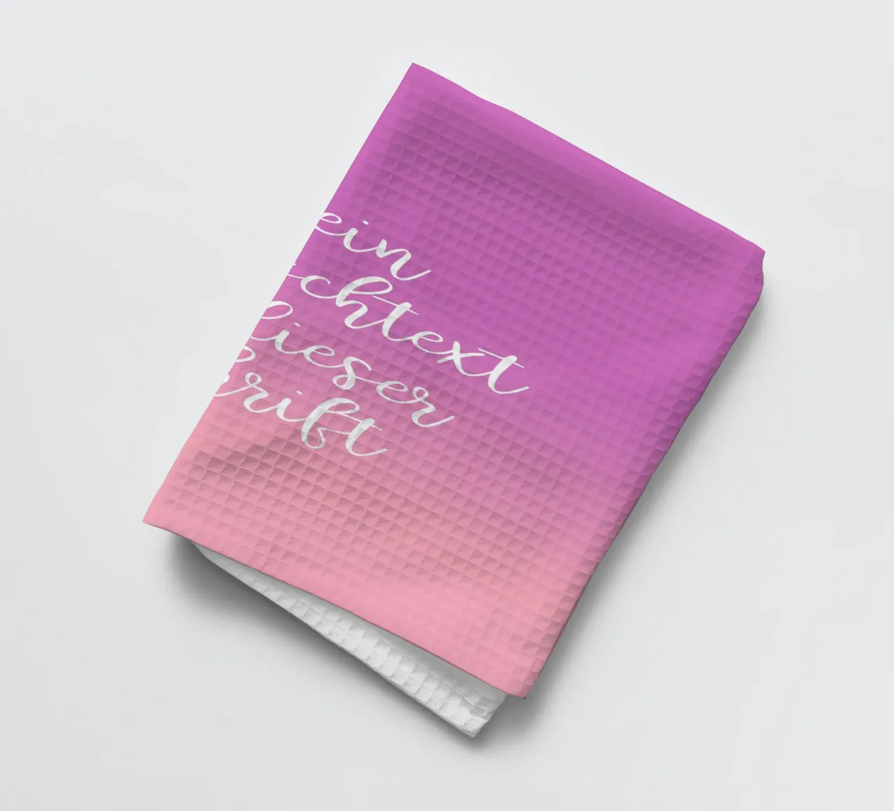 Wunschtext in Schreibschrift auf lila rosa gradient canovaccio da cucina da BAINAI BRICK