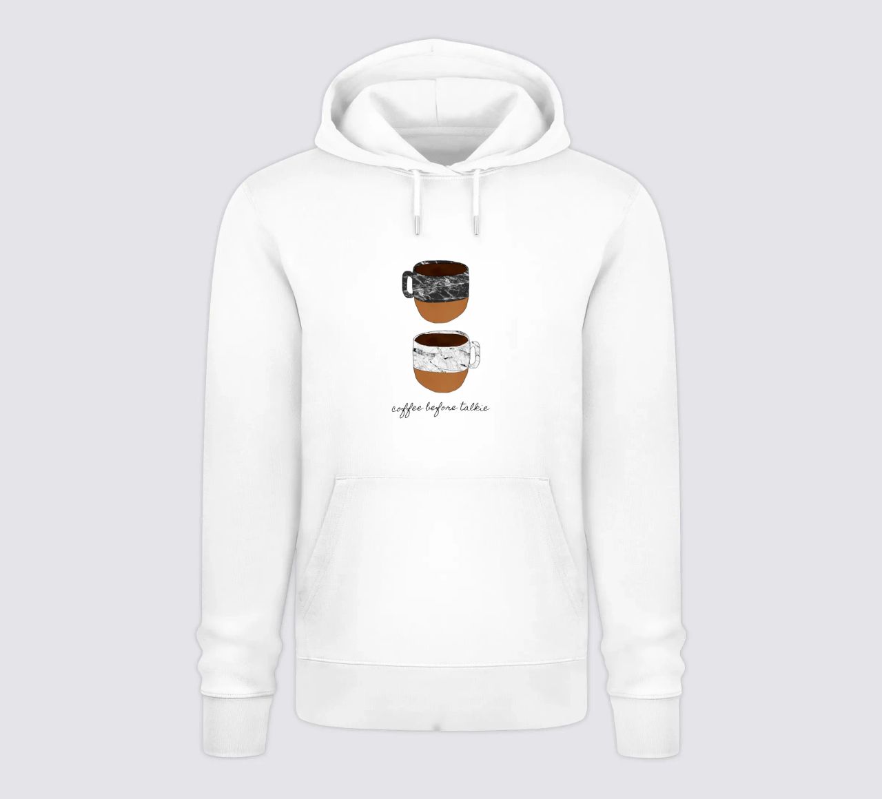 Caffè prima di parlare felpa con cappuccio da Orara Studio
