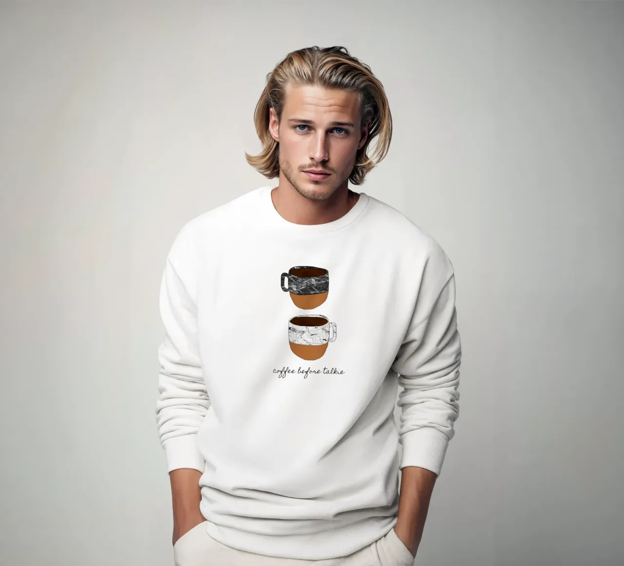 Le café avant le talkie-walkie sweat de Orara Studio