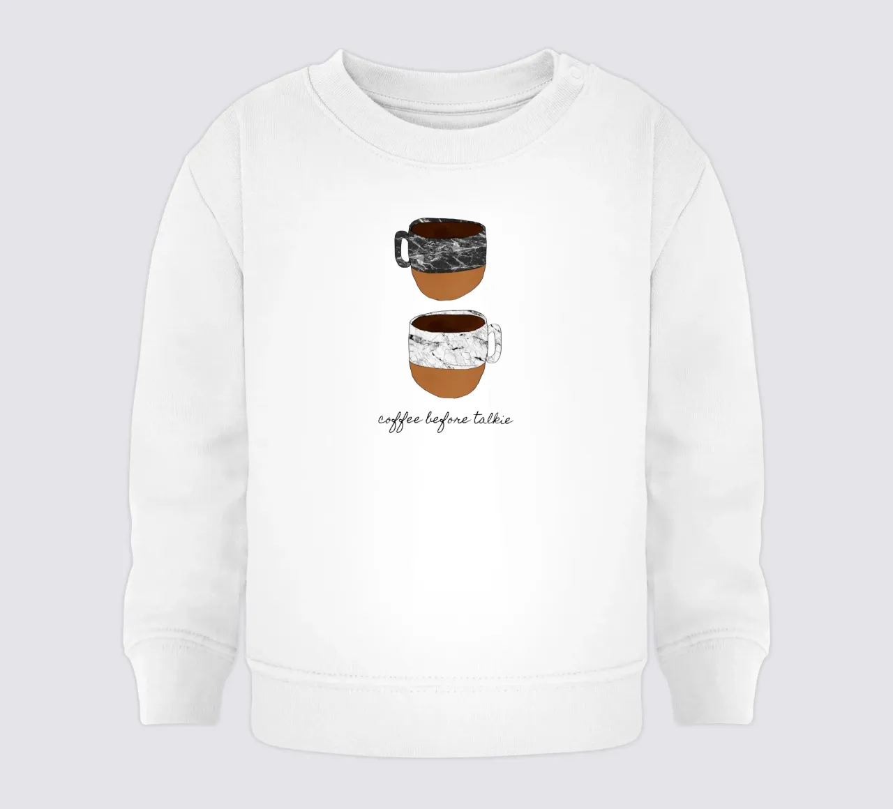 Kaffee vor dem Tonfilm Baby Sweatshirt von Orara Studio