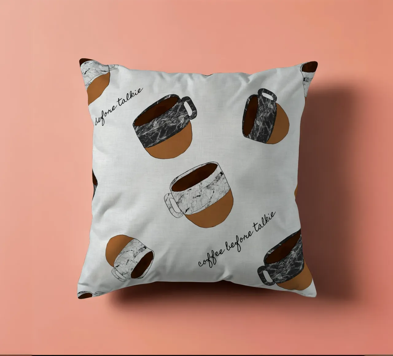 Kaffee vor dem Tonfilm Kissen von Orara Studio