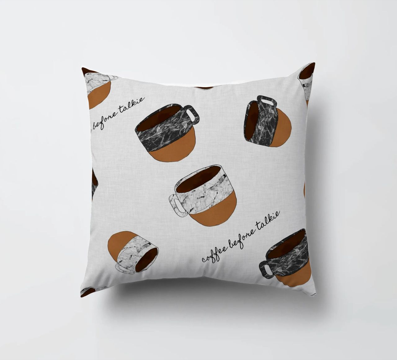 Caffè prima di parlare cuscino da Orara Studio