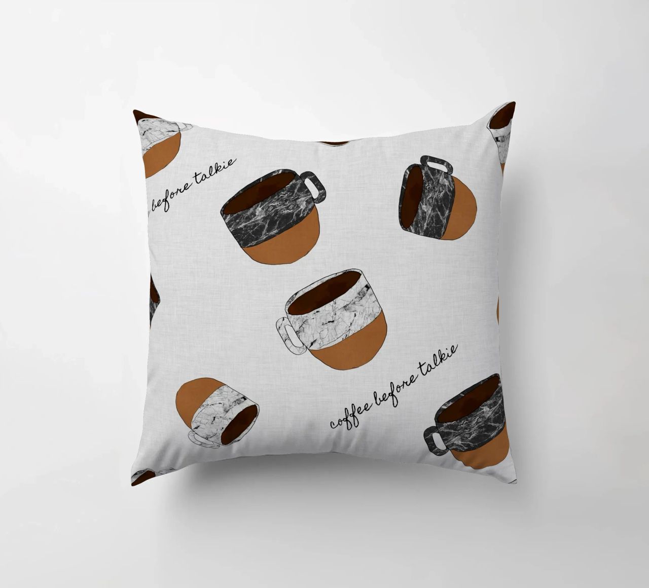 Caffè prima di parlare cuscino da Orara Studio