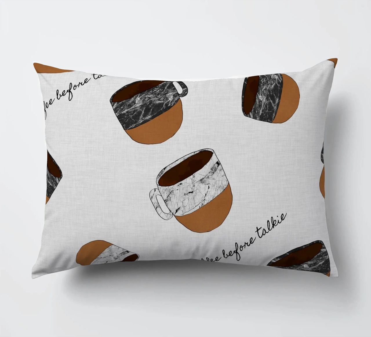 Caffè prima di parlare cuscino da Orara Studio