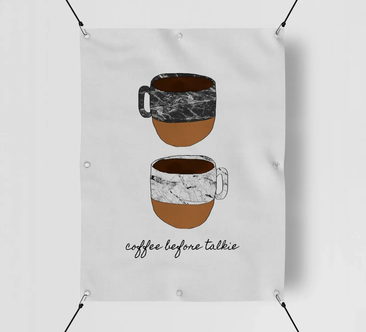 Caffè prima di parlare telo in pvc da Orara Studio