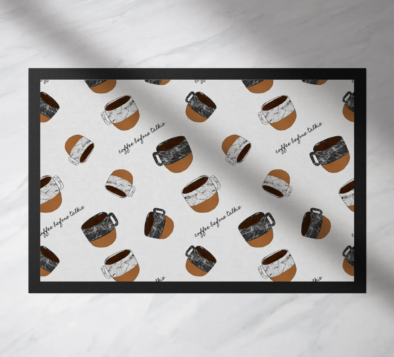 Caffè prima di parlare zerbino da Orara Studio