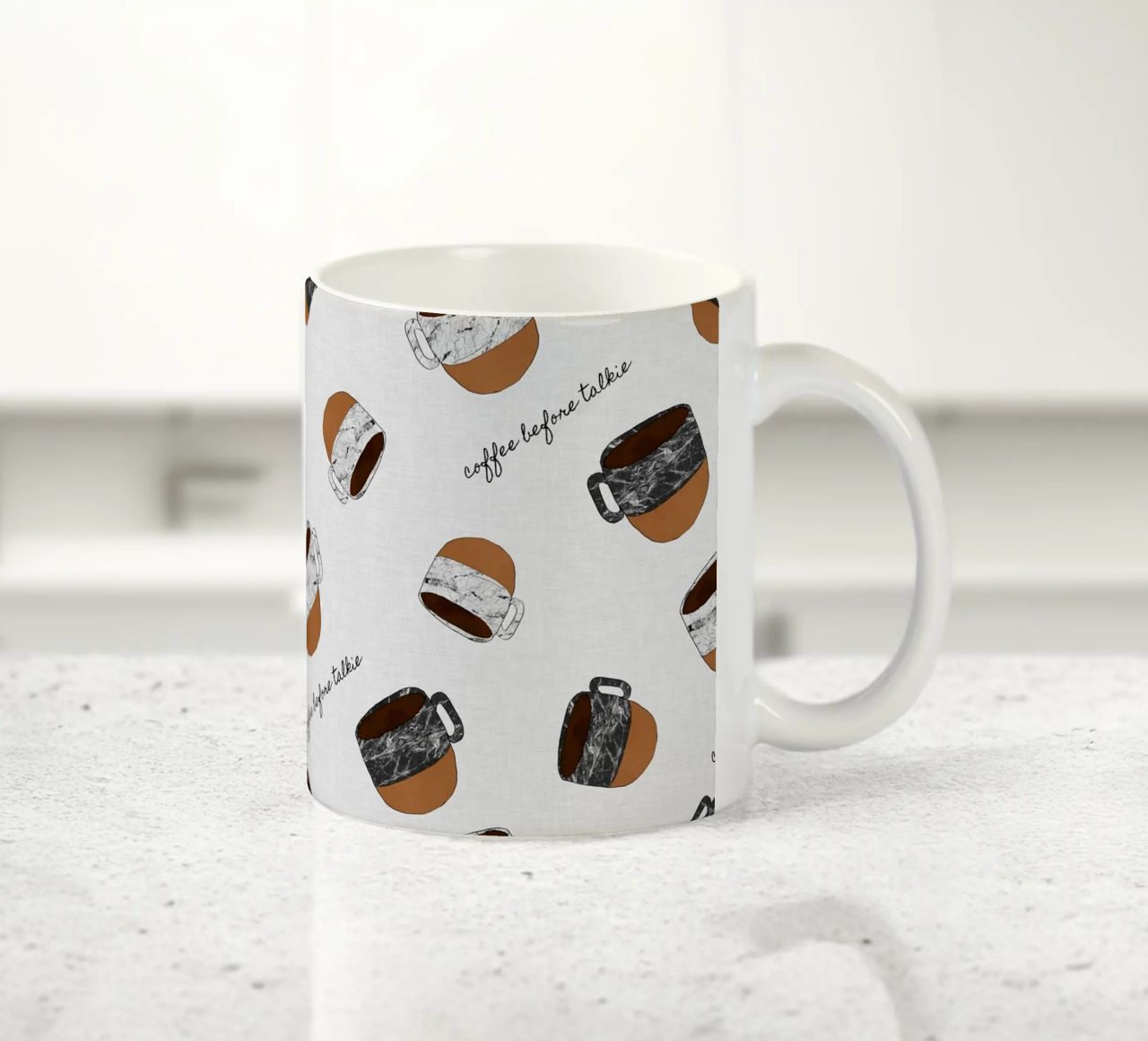 Caffè prima di parlare tazza in ceramica da Orara Studio