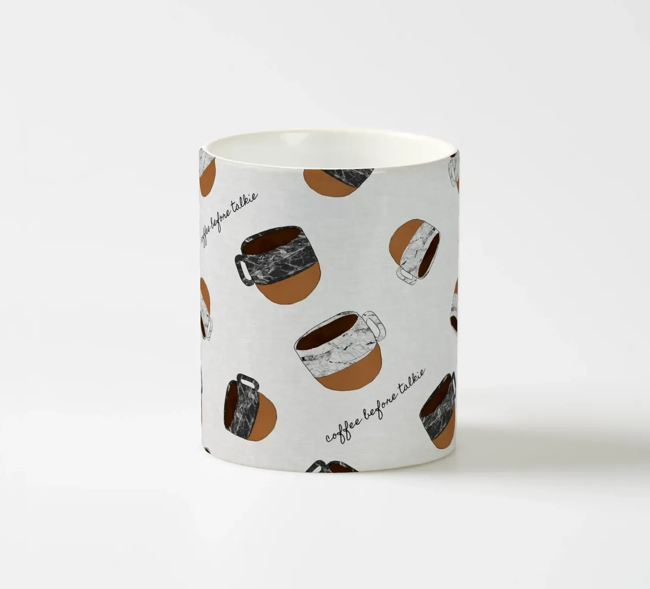 Caffè prima di parlare tazza in ceramica da Orara Studio