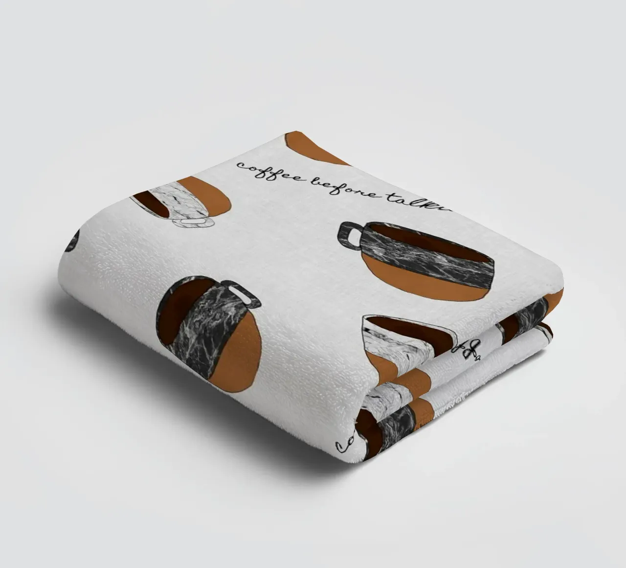 Café antes que Talkie toalla de baño de Orara Studio