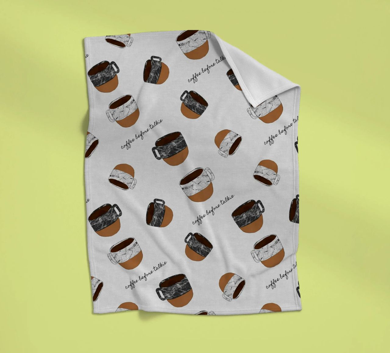 Caffè prima di parlare coperta in pile da Orara Studio