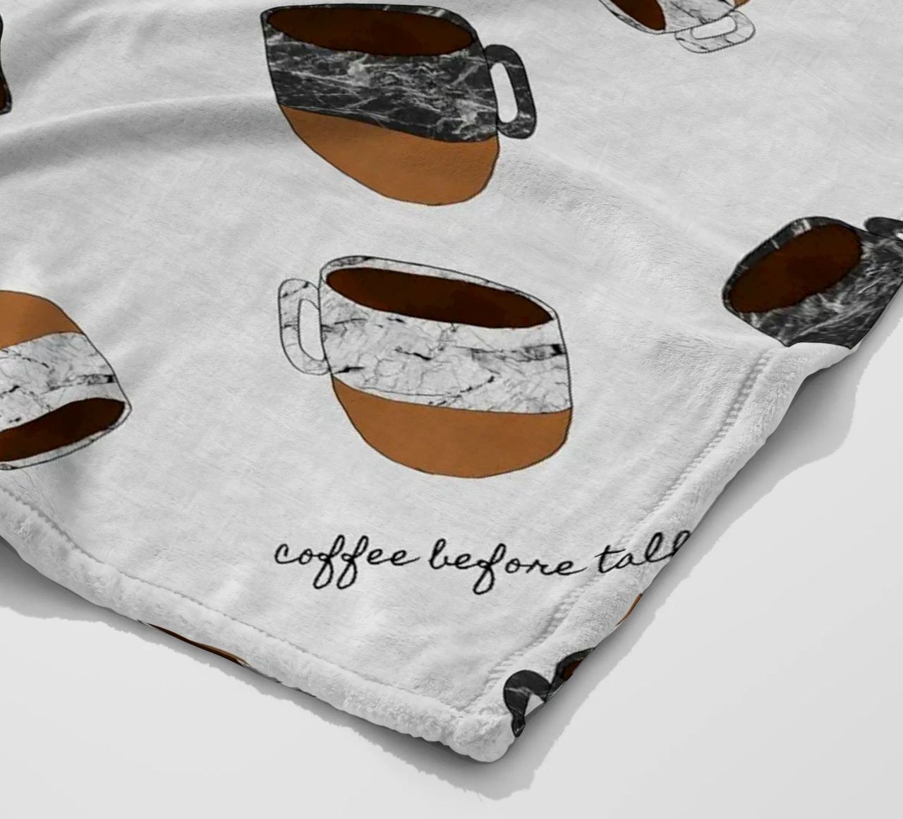 Caffè prima di parlare coperta in pile da Orara Studio