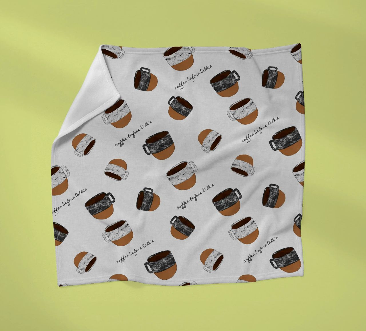 Caffè prima di parlare coperta in pile da Orara Studio