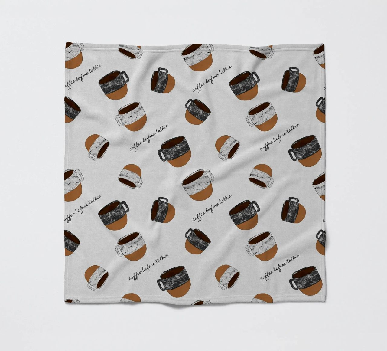 Caffè prima di parlare coperta in pile da Orara Studio