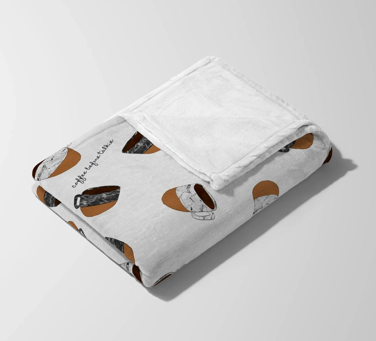 Caffè prima di parlare coperta in pile da Orara Studio