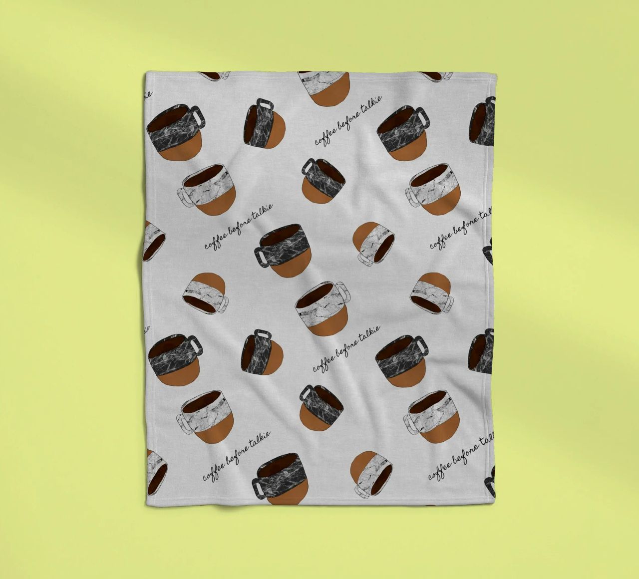 Caffè prima di parlare coperta in pile da Orara Studio
