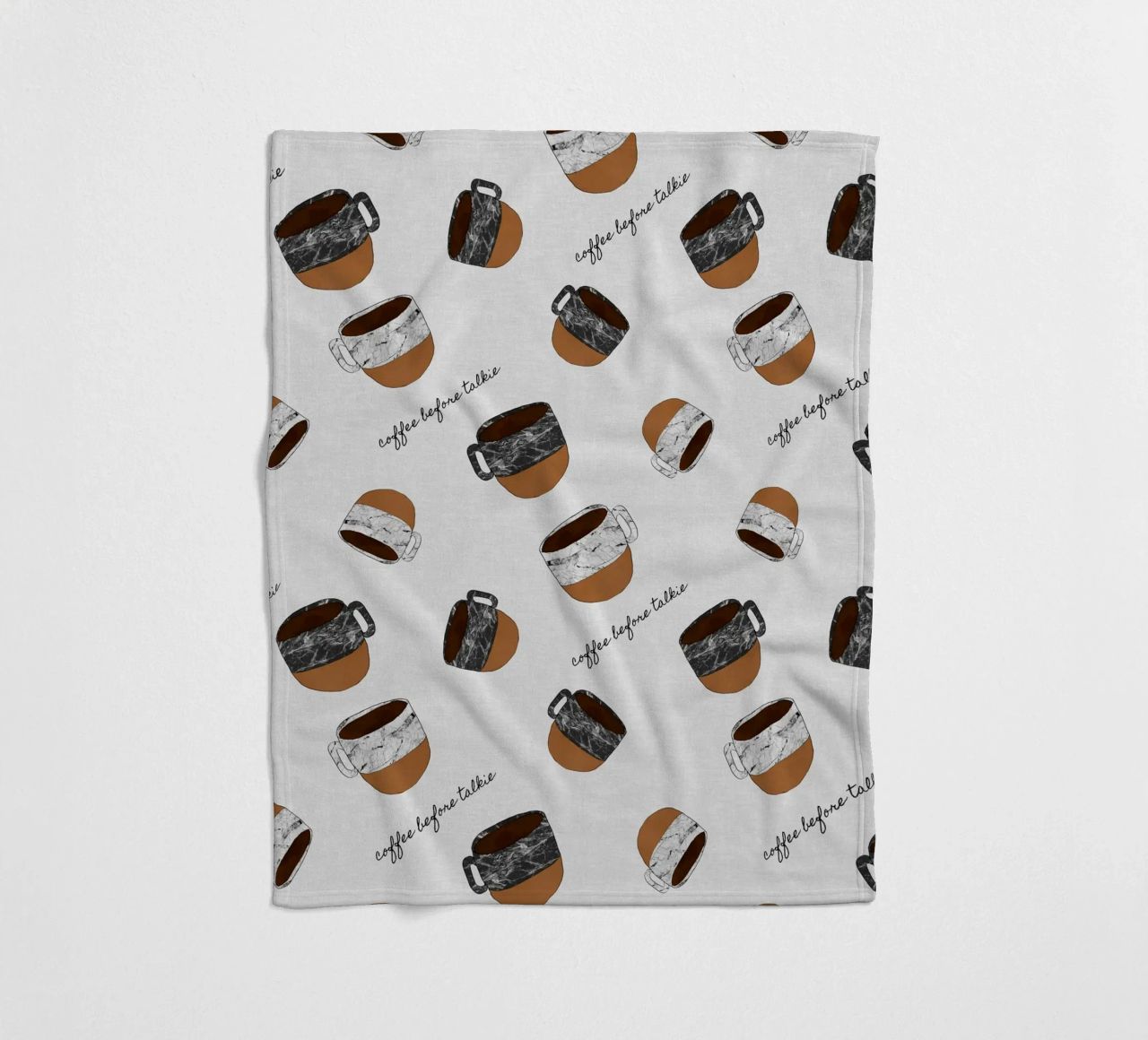 Caffè prima di parlare coperta in pile da Orara Studio