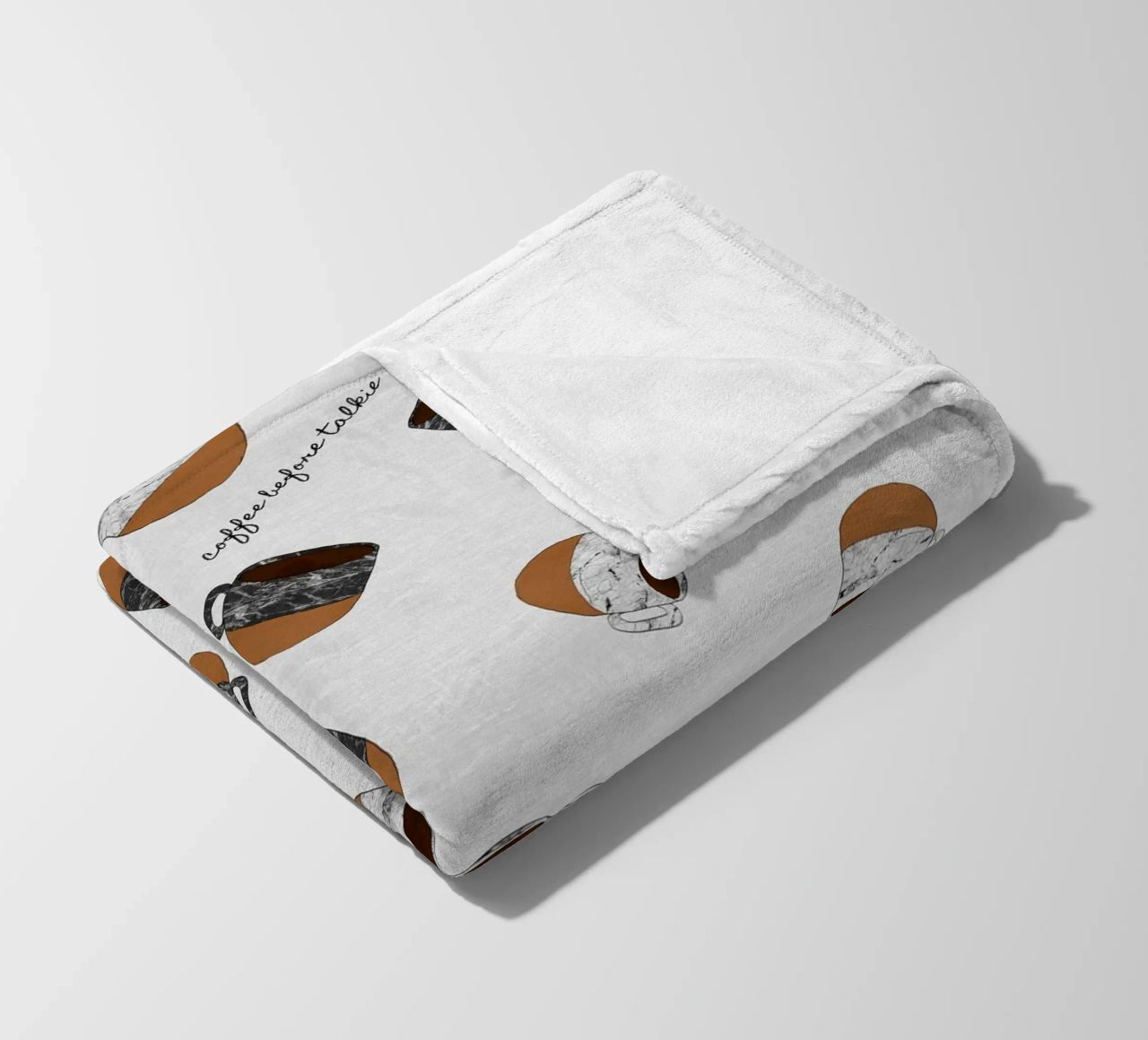 Caffè prima di parlare coperta in pile da Orara Studio