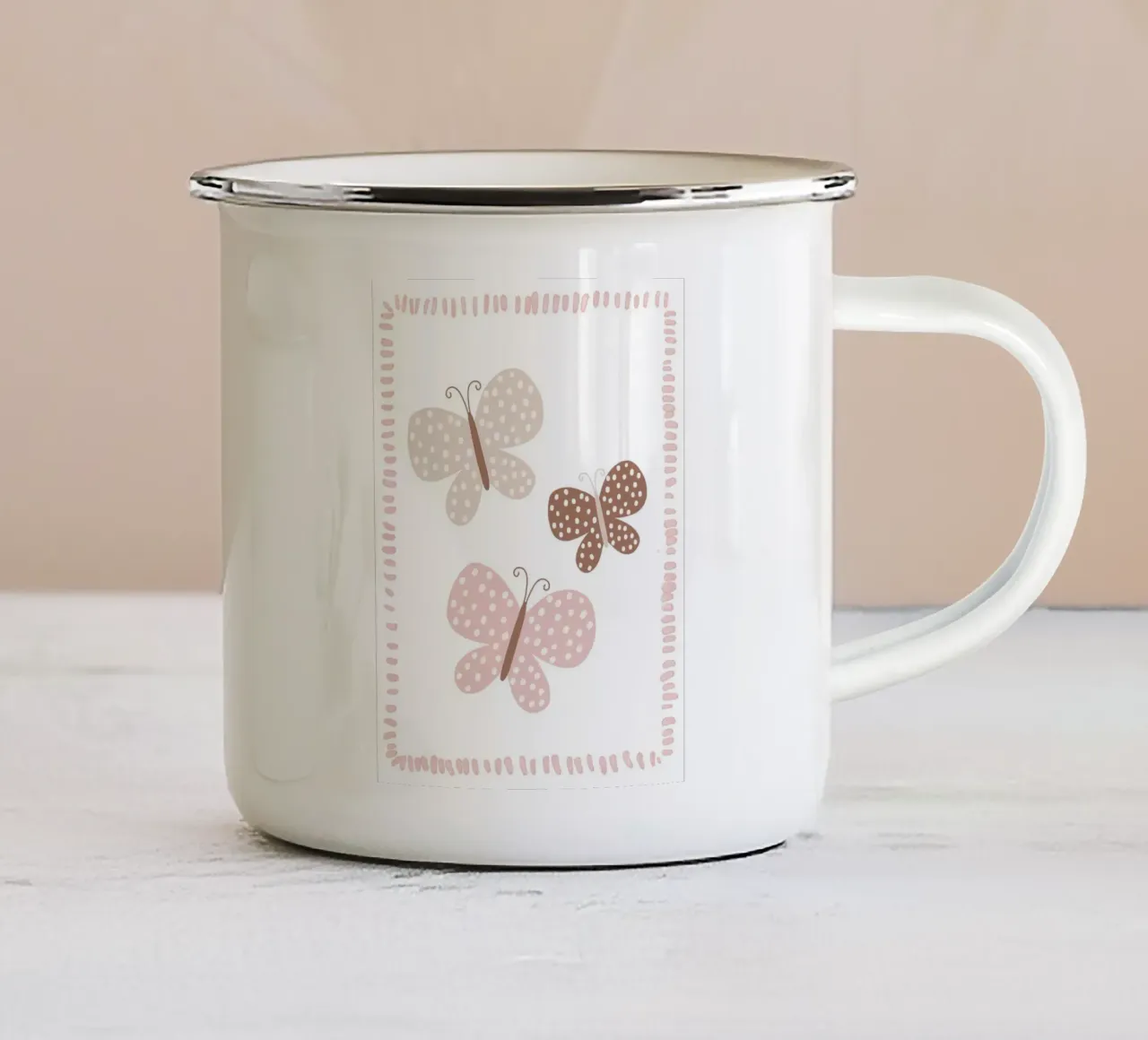 Sogni di farfalla tazza in smalto da Littleleo