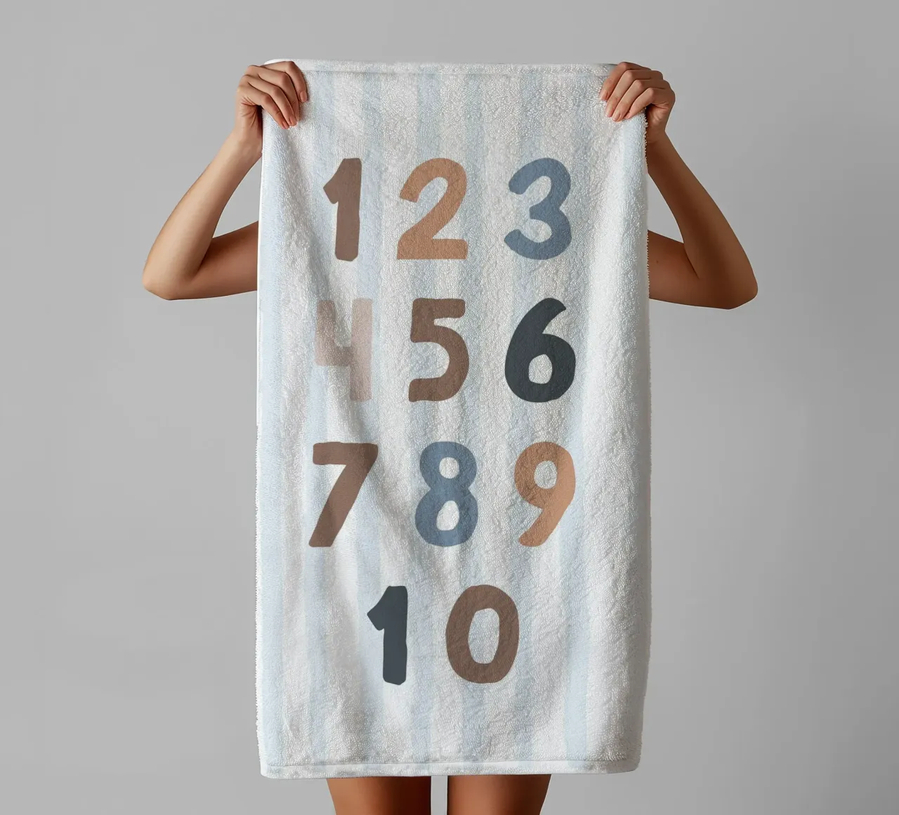 Print Numbers, 1-10 towel by Littleleo