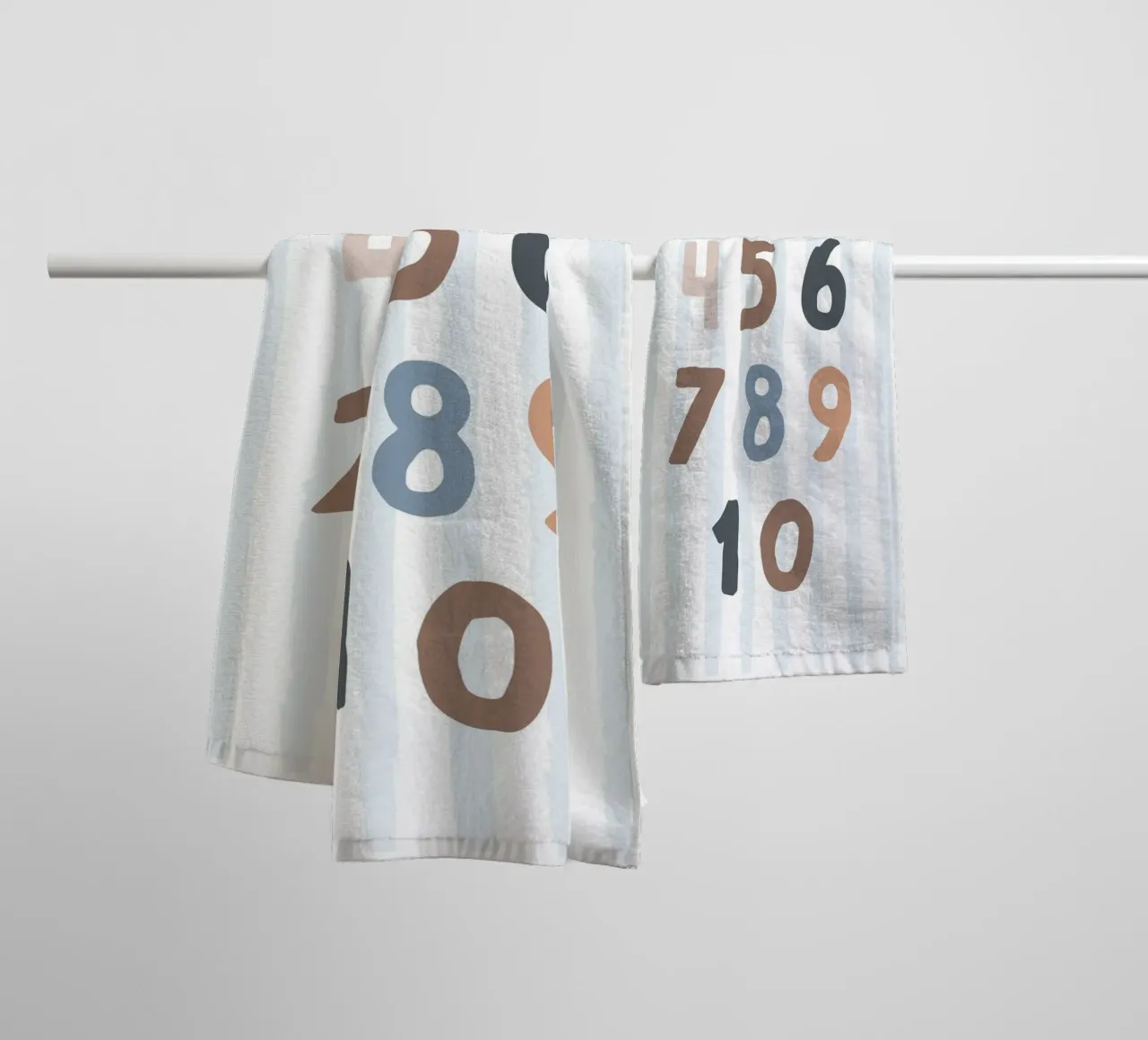 Print Numbers, 1-10 towel by Littleleo