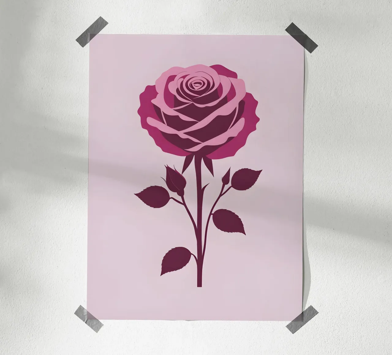 rosa rossa poster da botanical shop