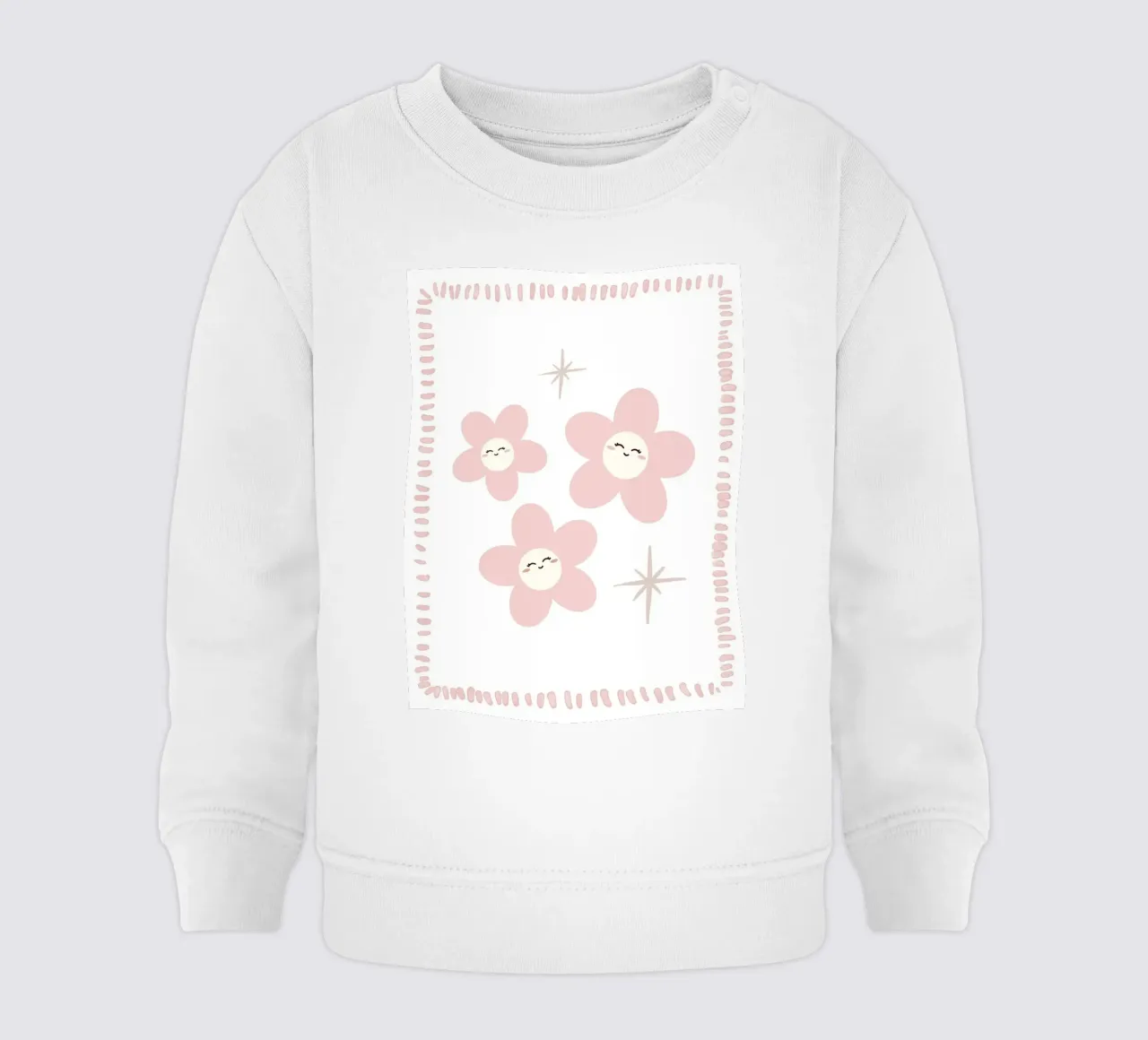 Sorrisi in fiore felpa neonato da Littleleo