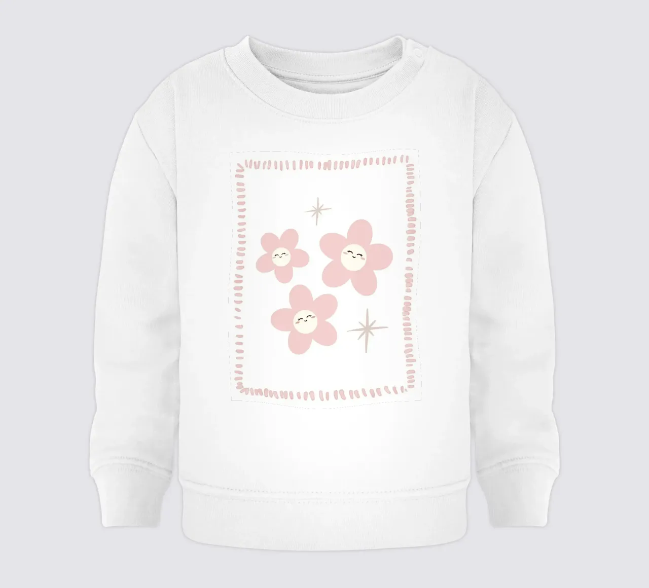 Sorrisi in fiore felpa neonato da Littleleo