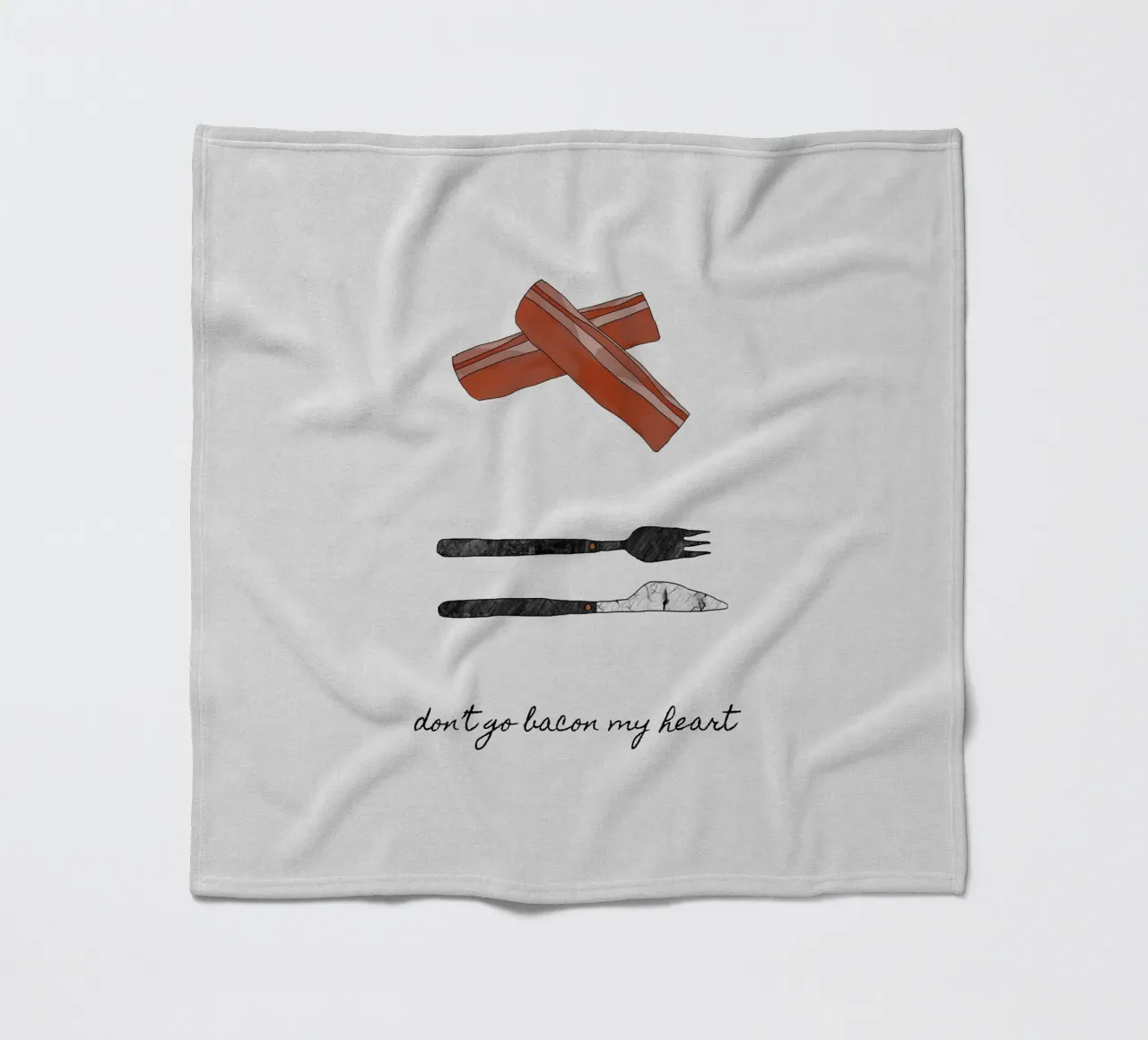 Don't Go Bacon My Heart Fleecedecke von Orara Studio