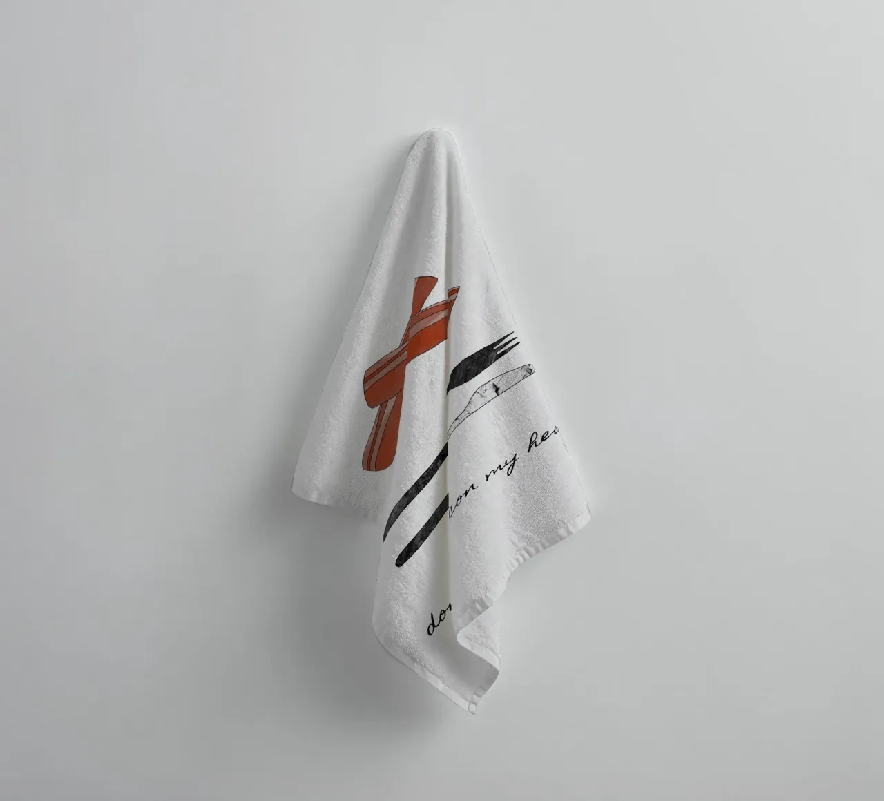 Don't Go Bacon My Heart towel by Orara Studio
