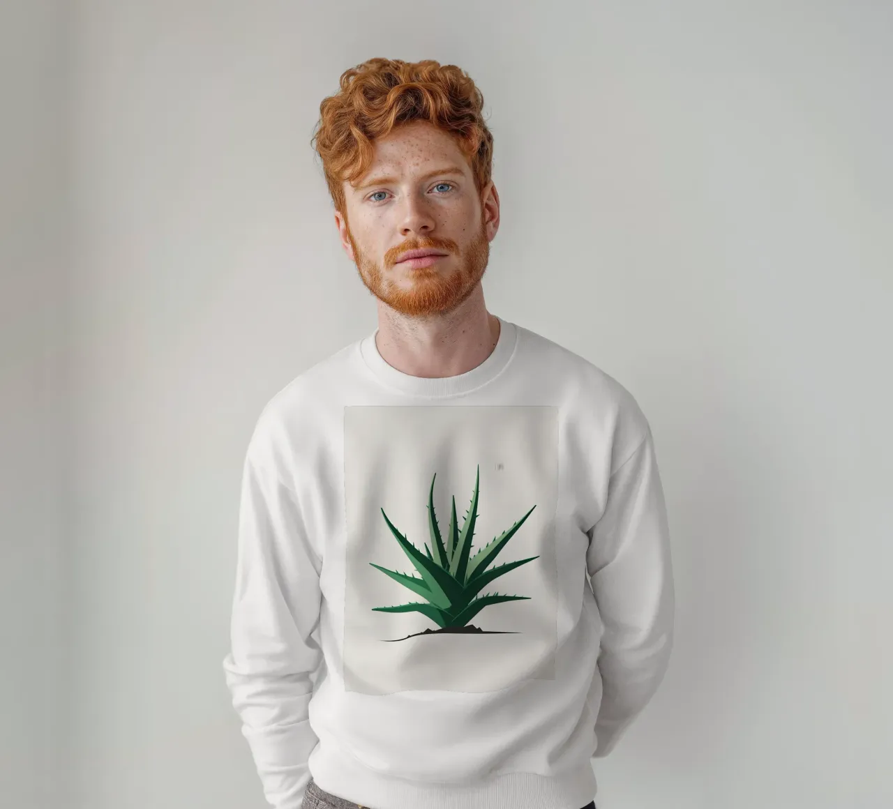 pianta di aloe semplice felpa da botanical shop